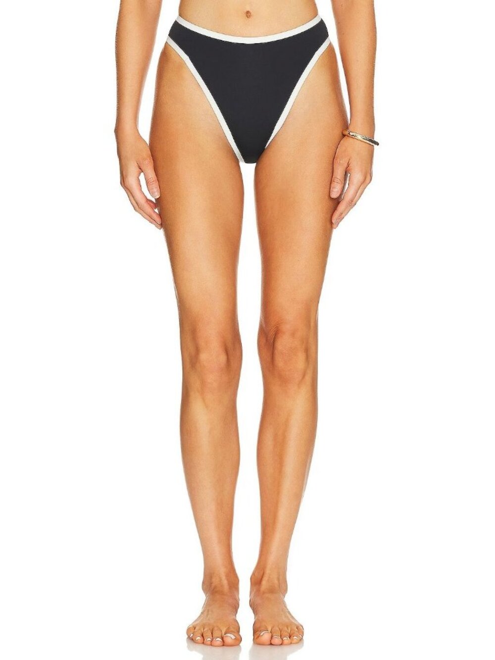 L*Space Ventura Fused Bitsy Bikini Bottom in Black Large New Womens Swimsuit